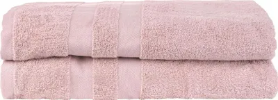 Immagine prodotto di Set di asciugamani in cotone rosa - Asciugamani 70x140 - Asciugamani rosa - Asciugamani da bagno - 100% cotone