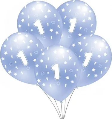 Immagine prodotto di Palloncino stampato "1" blu B156 5pz