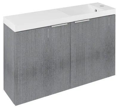 Produktbild von Sapho LATUS X Unterschrank mit Waschbecken 80x54,5x22cm, Silbereiche