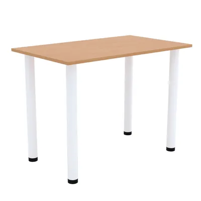 Image de AKKE Bavaria Table de salle à manger en hêtre avec pieds blancs LxlxH : 60x60x74 cm