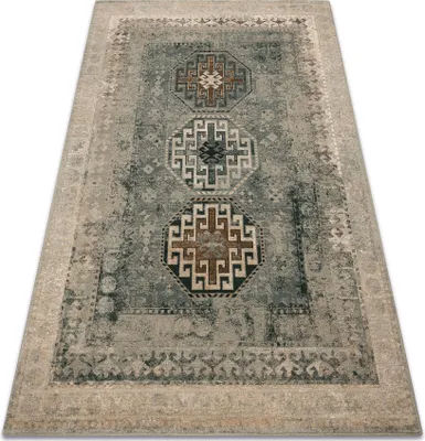 Produktbild von Wollteppich POLONIA ASHAN orientalisch jadeit grün Grün 235x350 cm