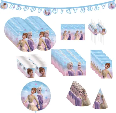 Produktbild von 77-tlg. Frozen 2 Wind Spirit Party Set für Kindergeburtstag