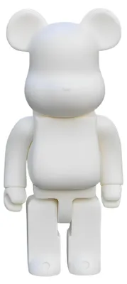 Produktbild von Miś Bearbrick 400% Figurine für den Innenbereich 28cm weiß Designer-Sammlerfigur zur Dekoration von Wohnzimmer oder Büro