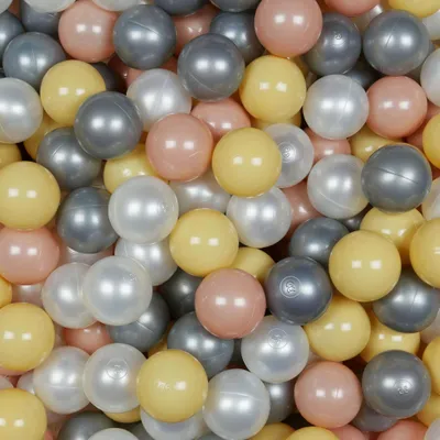Produktbild von Bälle für Bällebad 7cm 500 Stück – Perle, Roségold, Beige, Silber