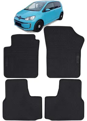 Productafbeelding van Voetmatten voor en achter, geschikt voor VW Up, Skoda Citigo en Seat Mii, vanaf 2011, van premium kwaliteit rubber