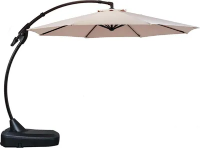 Image de Grand parasol Deluxe 350cm avec volant, protection UV