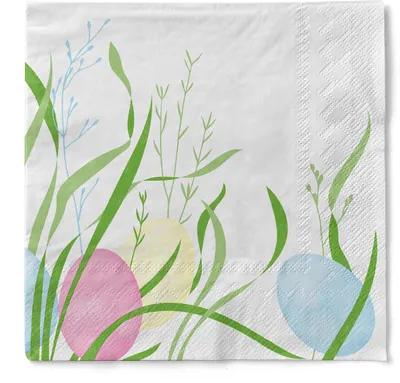 Produktbild von Tissue Serviette Ostern, 3-lagig, 33 x 33 cm, 100 Stück - Mank - Osterserviette