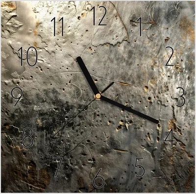 Produktbild von Wanduhr aus Glas mit Motiv Abstrakte Oberfläche- 30 x 30 cm - inkl. Aufhängesystem