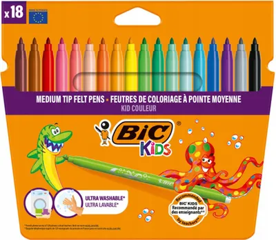 Image de BIC KIDS Feutre de coloriage Kid Couleur medium, étui carton de 18 pièces