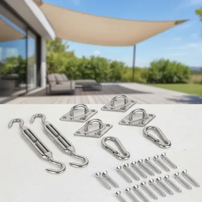 Immagine prodotto di Mucola tenda da sole protezione solare tenda da sole fornitore tenda da sole protezione solare protezione vento vela balcone - set di fissaggio 8 pezzi