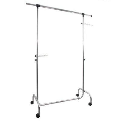 Produktbild von Kleiderständer 100 cm breit mit Auszügen, höhenverstellbar, auf Rollen