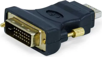 Produktbild von Equip DVI-D auf HDMI Adapter, Bidirektional, DVI (24+1), HDMI A, Schwarz