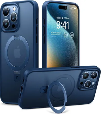 Immagine prodotto di TORRAS Ostand iPhone 15 Pro Max Custodia protettiva MagSafe Blu