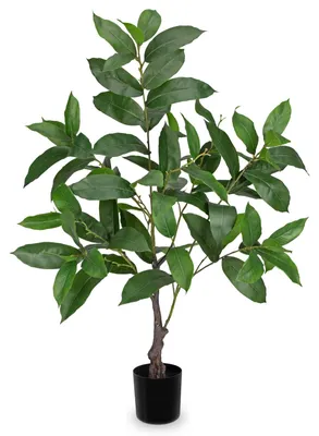 Immagine prodotto di Albero artificiale di 93 cm - Ficus in vaso, ideale per soggiorno e ufficio