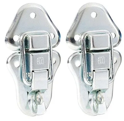 Produktbild von 2 Stück großes Aufbauschloss mit Öse für Vorhängeschloss 97 x 50 mm