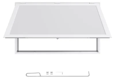 Produktbild von SucceBuy Imbissfenster (1524 x 915 mm), Servicefenster mit Aluminiumrahmen für Verkaufsanhänger, Servierfenster mit 85°-Öffnungswinkel für Foodtrucks, wasserabweisendes Fenster für Verkaufsstände