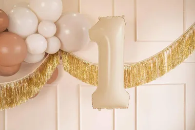 Zdjęcie produktu dla Balon fol.Cyfra 1 72cm beż 34983