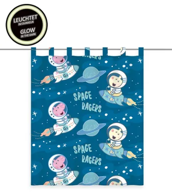 Produktbild von Gardine Vorhang Fertiggardine Peppa Pig Wutz Glow in the dark 140 x 160 cm