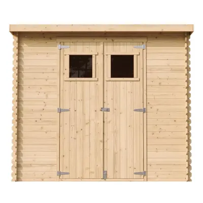 Zdjęcie produktu dla TIMBELA M310+M310G Drewniany domek ogrodowy - szopa ogrodowa z podłogą Impregnowane B239xL142xH200 cm/ 2,63 m2 Szopa do przechowywania w ogrodzie - szopa na rowery