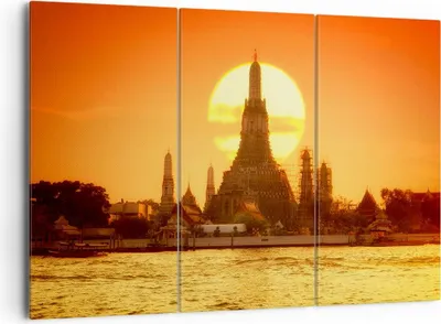 Produktbild von Bild auf Leinwand - Leinwandbild - Tempel Asien - 165x110cm - Wand Bild - Wanddeko - Wandbilder - Leinwanddruck - Bilder - Kunstdruck - Wanddekoration - Leinwand bilder - Wandkunst - CE165x110-3420