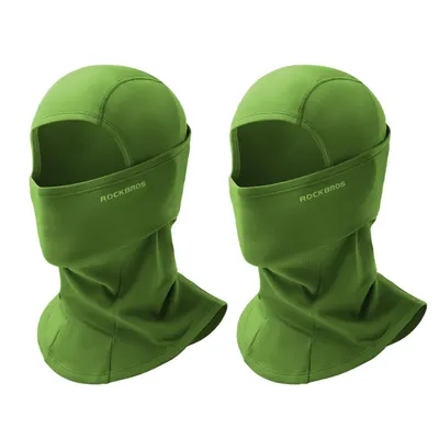 Produktbild von ROCKBROS 2pcs Sturmhaube Herbst Winter für Outdoorsports Fahrrad Motorrad Balaclava Reflektierend Winddicht Anti-Staub, Dunkelgrün