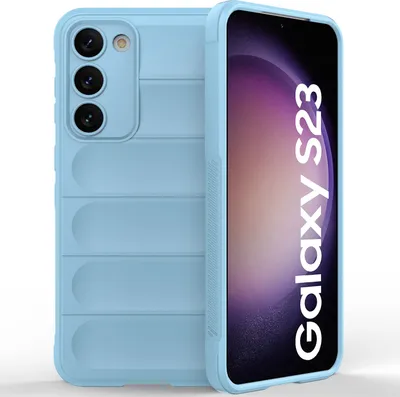 Produktbild von Samsung S23 Hülle, Weich TPU Silikon Stossfest Anti-rutsch Schutzhülle für Samsung Galaxy S23 Blau