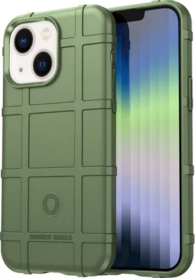 Produktbild von Mobigear Rugged Shield iPhone 14 Plus Hülle Flexibles TPU Backcover Stoßfest - Grün