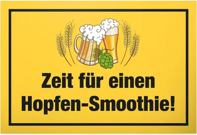 Productafbeelding van ! Hopf-smoothie bord met spreuk - Grappig cadeau voor hem cadeau-idee verjaardagscadeau - Accessoire fotodoos