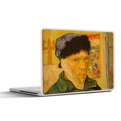 Produktbild von MuchoWow® Laptop Aufkleber Sticker Cover Selbstbildnis mit verbundenem Ohr - Vincent van Gogh 30x21 cm - Sticker für Laptop - Selbstklebend