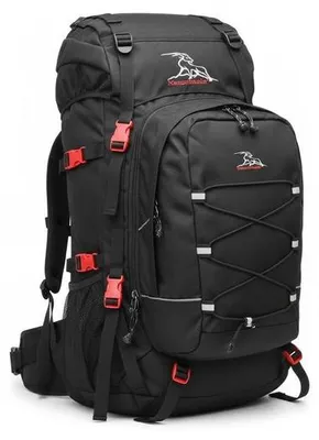 Produktbild von Mauritania® - 2-in-1 Backpack 70-100 L mit Tagesrucksack und Aluminiumrahmen, schwarz