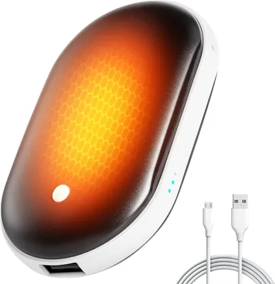 Produktbild von Handwärmer, Taschenwärmer, 10000mAh Powerbank, USB Wiederverwendbar, 3 Heizstufen einstellbar