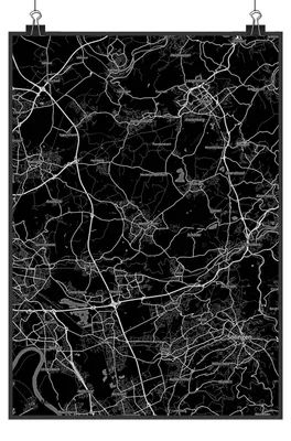 Produktbild von Mr. & Mrs. Panda Bild Mettmann DIN A3 - Geschenk, Wanddeko, Stadt Dorf Karte Landkarte Map Stadtplan, drucke, Kunstdruck, Wandbild, Plakat