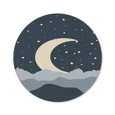 Produktbild von MuchoWow® Mauspad Mousepad Pastell - Mond - Sternenhimmel 30x30 cm - Mousepads - Maus Mat - Pad - Mausunterlage - Tischunterlage - Schreibtischmatten