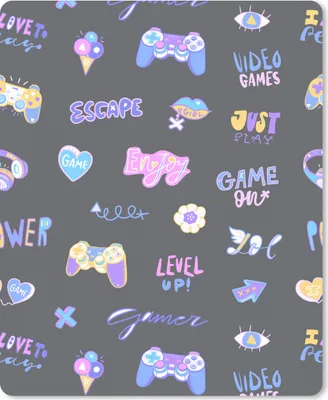 Produktbild von MuchoWow® Mauspad Mousepad Mädchen - Spiele - Konsole - Muster - Mädchen - Kinder - Kind - Kind 19x23 cm - Mousepads - Maus Mat - Pad - Mausunterlage - Mauspads - Spielen