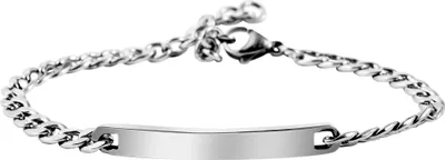 Produktbild von Akzent Panzerarmband aus Edelstahl, Gravurplatte, 16+5 cm