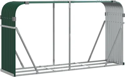 Produktbild von vidaXL Kaminholzunterstand Grün 234x45x100 cm Verzinkter Stahl