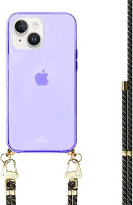 Produktbild von Gold Goddess Cord Hülle Purple  - Kompatibel mit iPhone 15