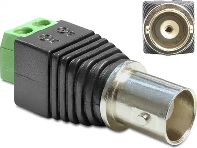 Produktbild von Delock Adapter BNC female > Terminal Block - Videoadapter - composite video - 2-polige Klemmleiste weiblich zu BNC weiblich