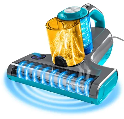 3-in-1 Milbenstaubsauger mit 55 °C Heißluft, UV-C-Licht, 15 kPa