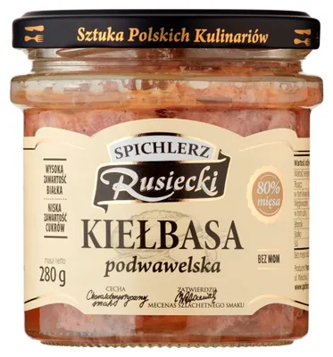 Zdjęcie produktu dla Spichlerz Rusiecki Kiełbasa Podwawelska 280 G