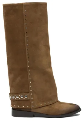 Zdjęcie produktu dla Buty damskie, botki, kolor brązowy, skóra