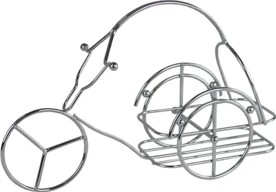 Produktbild von Weinflaschenhalter Fahrrad 33x13x21cm Metall verchromt Weinregal Weinständer