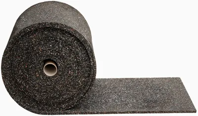 Produktbild von Gummimatte 1,5 cm Anti-Vibrationsmatte Antirutschmatte 650 x 60 x 1,5 cm, schwarz