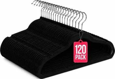 Imagen del producto de Perchas de Terciopelo  Pack 120 COM-FORT HOUSE
