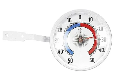 Produktbild von TFA 14.6004 Fenster-Thermometer, Ø 7,3 cm, -50 bis +50 °C, weiß