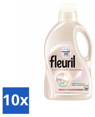 Produktbild von 10 x Fleuril White & Light Flüssigwaschmittel - 1,48 l - Vorteilspackung - 10 Stücke