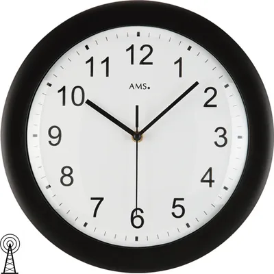 Produktbild von AMS Funk-Wanduhr, Funkwerk, D30x4cm, 5935