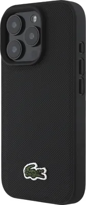 Produktbild von Lacoste, MagSafe Iconic Petit-Piqué Hülle für iPhone 16 Plus, Schwarz
