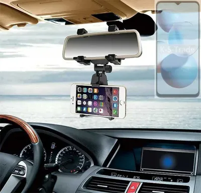 Produktbild von K-S-Trade Smartphone Halterung kompatibel mit Cubot A10 Rückspiegel Halterung schwarz Auto Halterung KFZ Halter