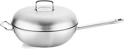 Produktbild von Famanu Wokpfanne 32 CM - Wokpfanne mit Deckel - Induktionsgeeignet